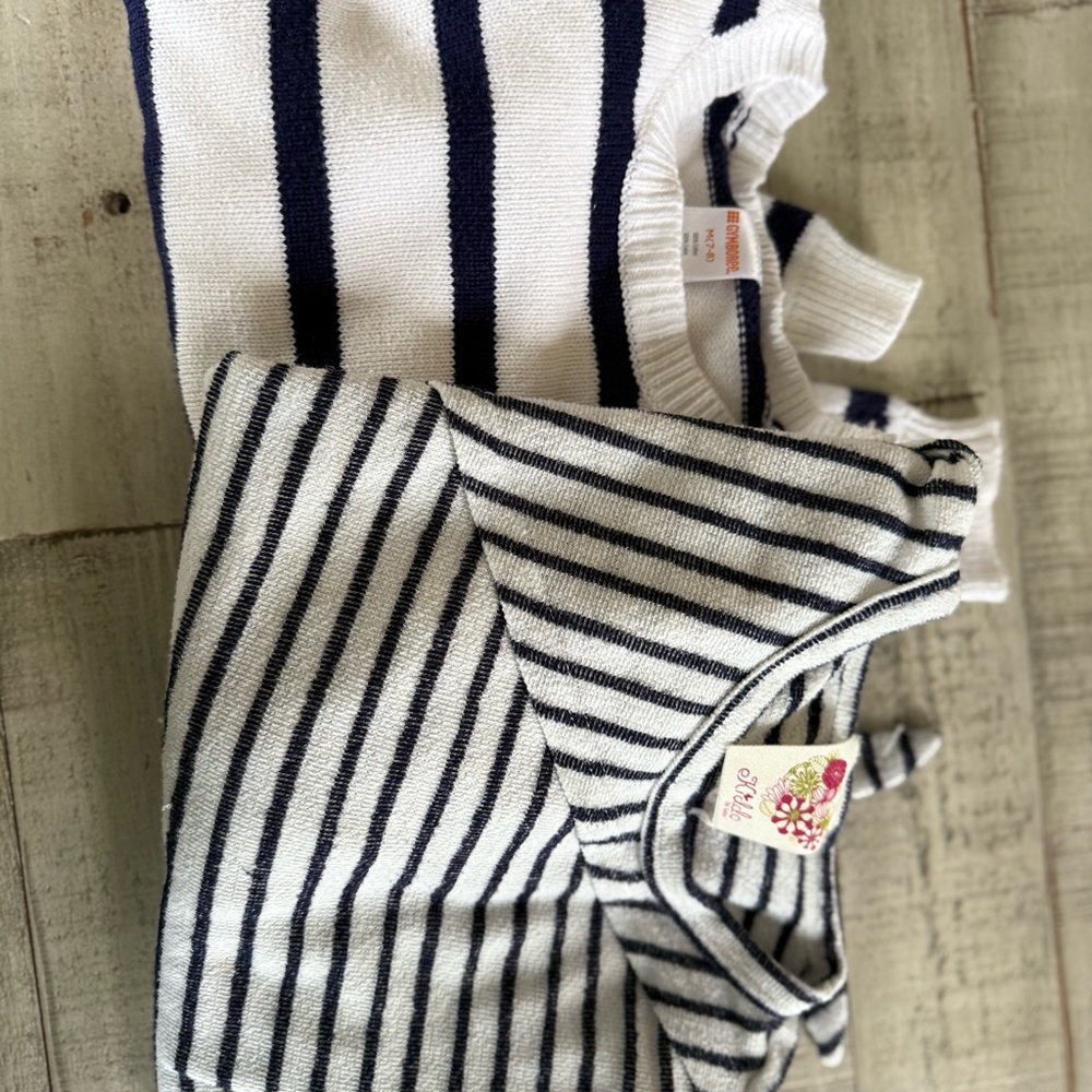 Gymboree Sweater  - Navy and White and kiddo navy and white striped bundle
